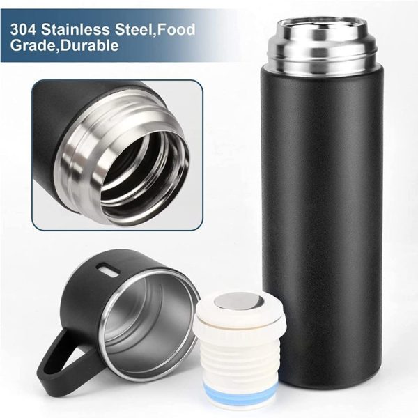 Stainless Steel Vacuum Flask & Cup Set