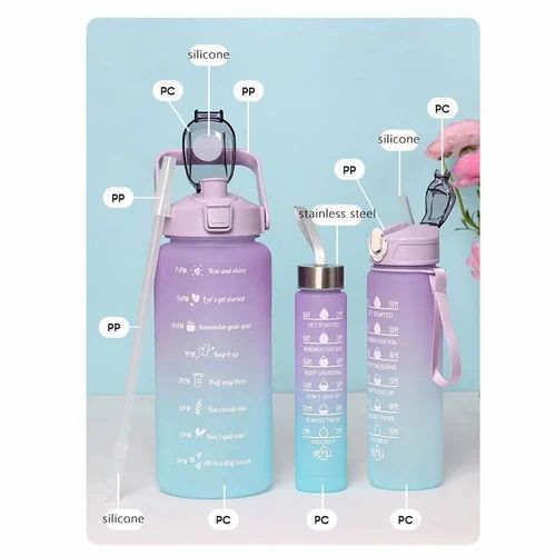 Sports Water Bottles Set – 3 Pcs Leak-Proof