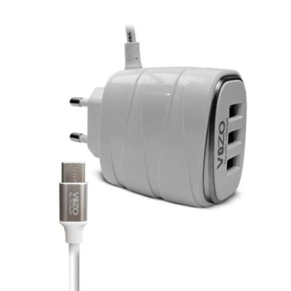 Vizo V16 Type-C 4A Fast Charger – 3 USB Ports